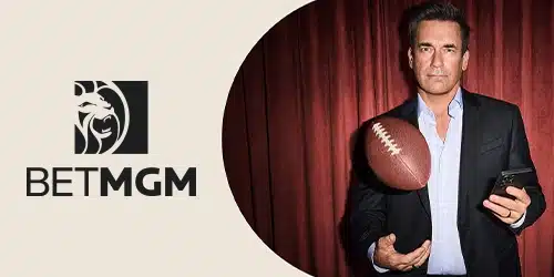 north carolina sports betting betmgm bonus banner with Jon Hamm