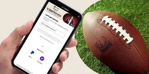 betmgm north carolina promo code signup banner with signup page of betmgm mobile app
